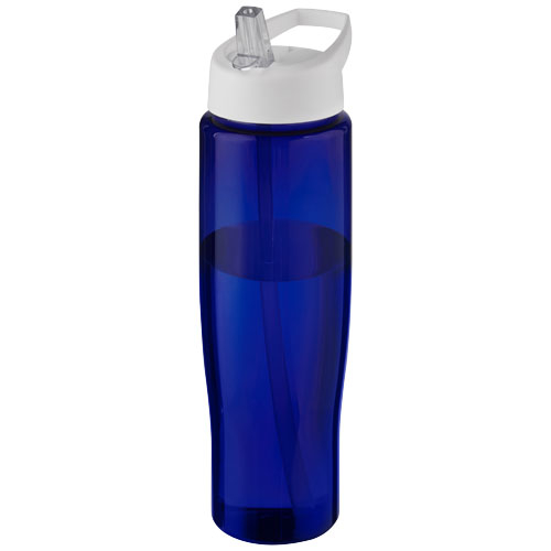 Gourde personnalisée de 700 ml bec verseur H2O Active® Eco Tempo Blanc / Bleu